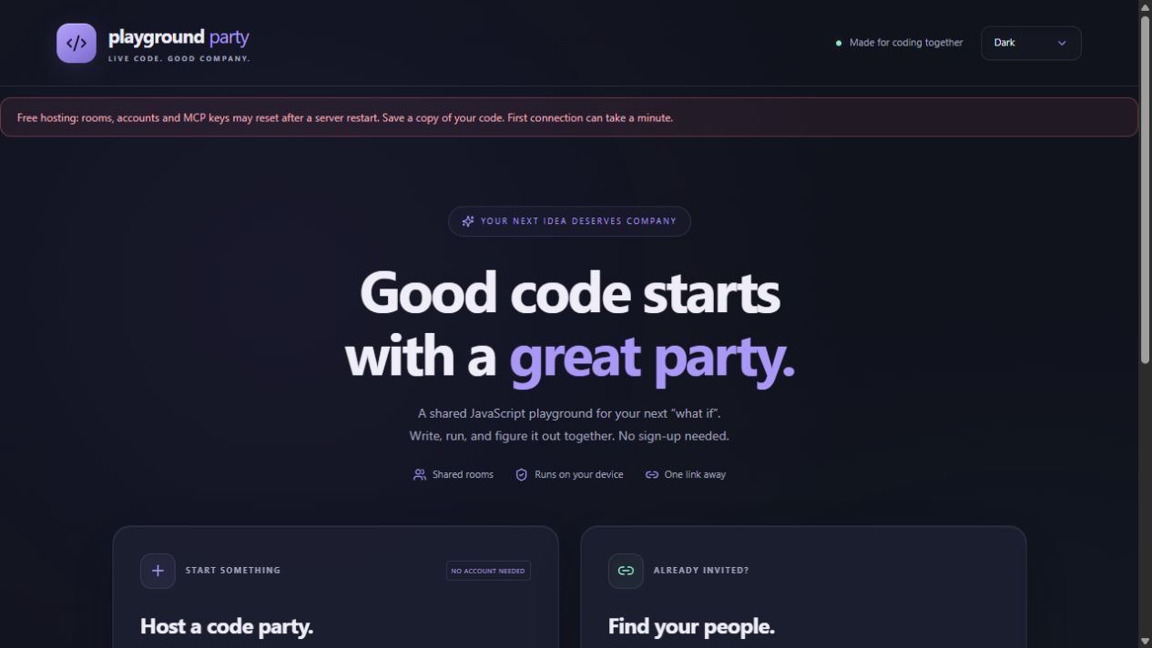 Live Code Playground preview