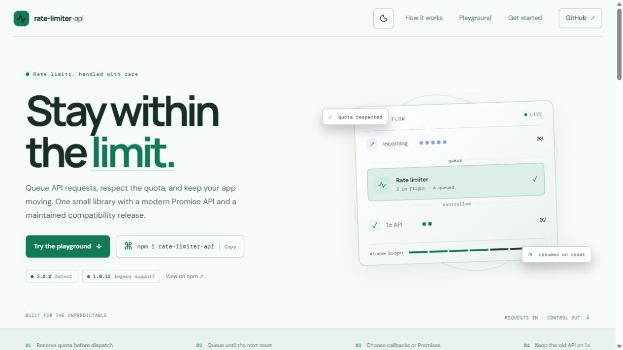 Rate Limiter API preview